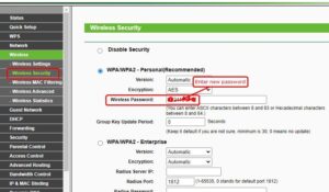 WiFi Password Change